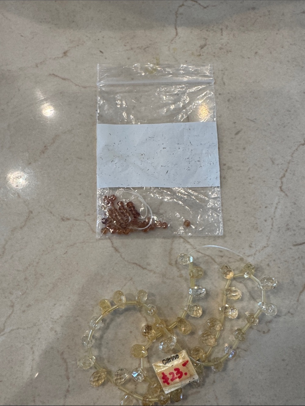 Yellow Beaded Stretch Bracelet Set